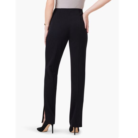 Nic + Zoe Avenue Side Slit Straight Pants Women’s Size 14 Black Onyx - Picture 2 of 9